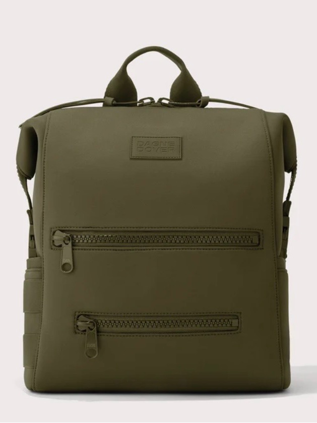 Dagne Dover Olive Green Neoprene Backpack / Diaper Bag